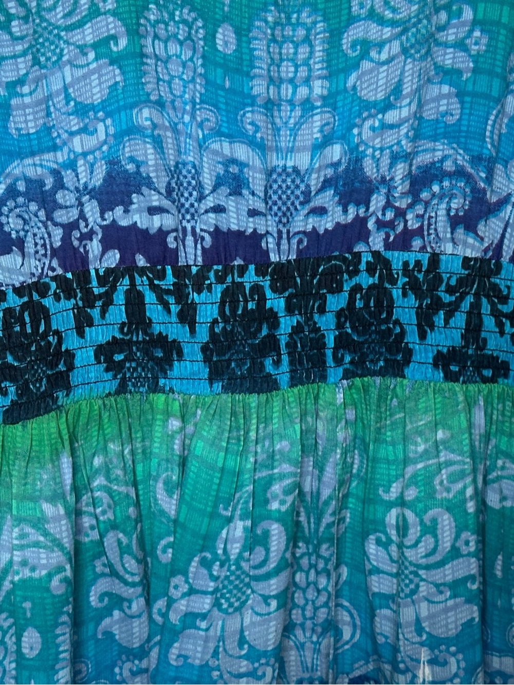 Drapers&Damons M boho style w/ cap sleeves, elastic waist & tiered skirt - Picture 6 of 6